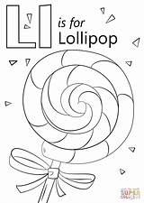 Letter Coloring Lollipop Pages Printable Alphabet Drawing Colouring Color Preschool Print Crafts Worksheets Sheets Book Kids Kindergarten Tracing Templates Words sketch template