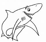 Shark Happy Coloring Template Pages Animals Colouring Book Animal sketch template