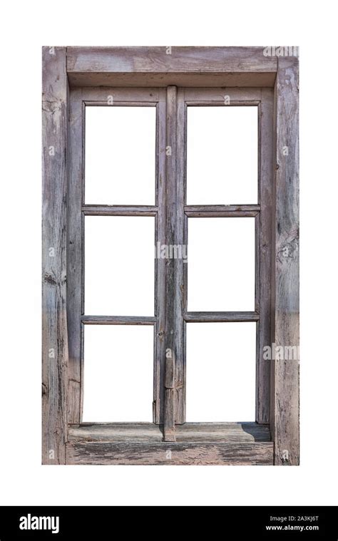 wooden window isolated  white background stock photo alamy