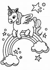 Unicorni Unicorno Arcobaleno Prendi sketch template