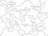 Hummingbird Longarm sketch template