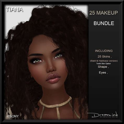 Second Life Marketplace Dream Ink Classic Skin Tiana Bundle Ebony
