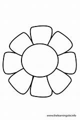 Flower Outline Flowers Clipart Colouring Cliparts Coloring Pages Colour Library sketch template