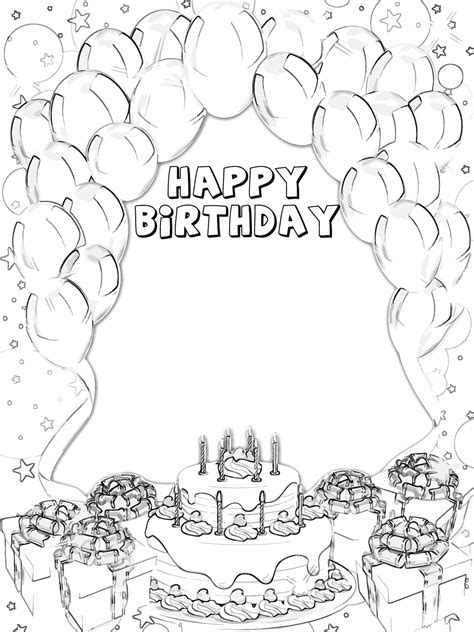 happy birthday coloring pages coloring pages    print