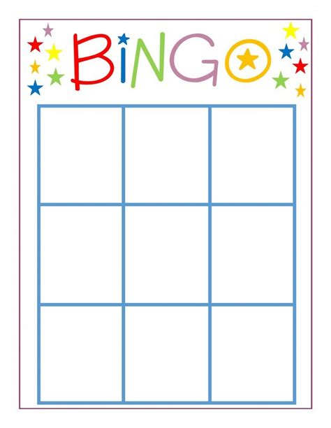 printable blank bingo cards template    midden printable
