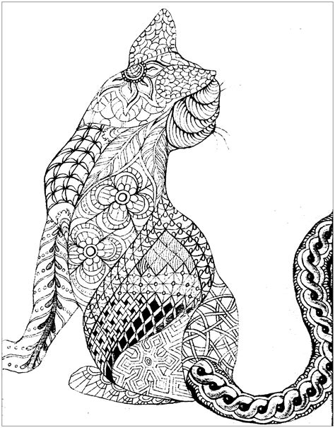cat   cats adult coloring pages