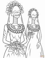 Catrinas Calaveras Mexicanas Catrina Muertos Completo Catrinas10 Skelett Esqueleto Calavera Recortar Ausmalbilder Ausdrucken Ninos sketch template