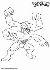 Pokemon Machamp Coloring Pages Draw Drawing Step Printable Kids Tutorials Color Print Template sketch template