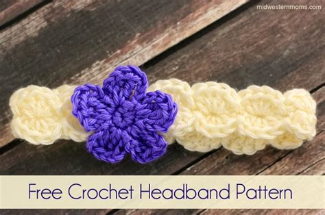 crochet flower headband pattern