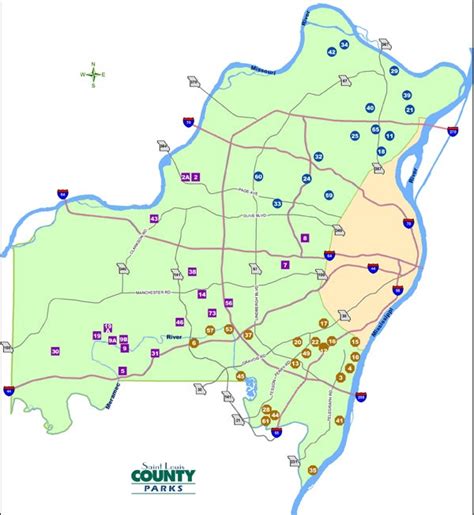 st louis county park map meet   st louis pinterest