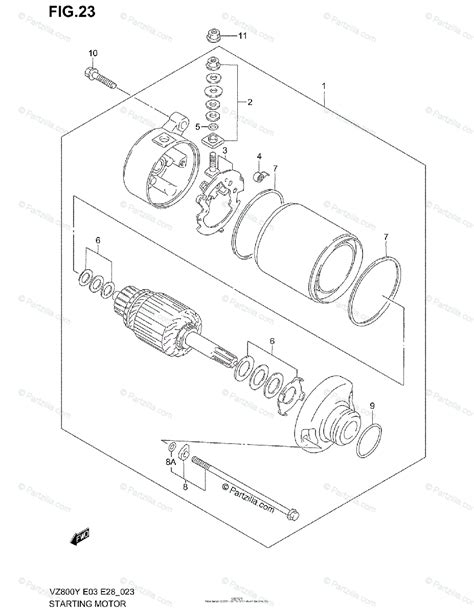 suzuki motorcycle  oem parts diagram  starting motor partzillacom