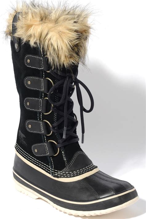 sorel joan  arctic waterproof boots  black boots sorel joan