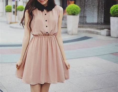 cute and feminine korean dress for teen girls