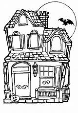 Coloring Pages Halloween House Choose Board sketch template