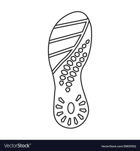 footprint outline icon royalty  vector image