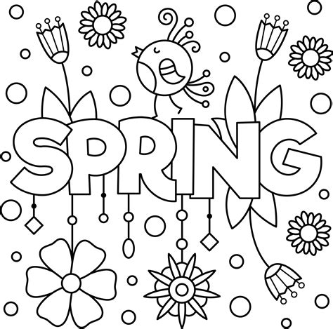 spring season colouring pages