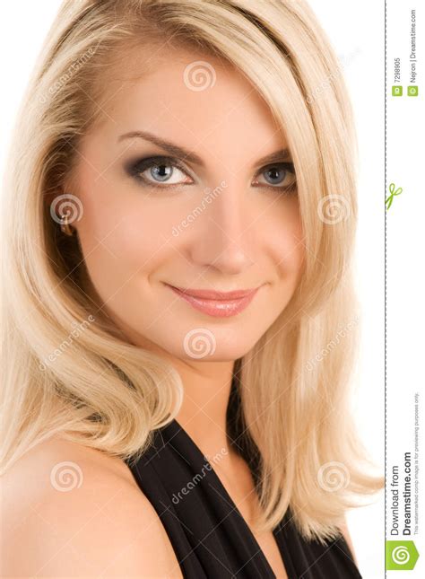 Beautiful Woman Face Smiling Stock Image Image Of