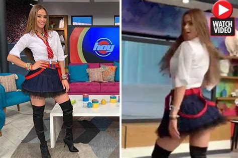 Yanet Garcia Instagram Weather Girl Whips Up Frenzy In Rebel Outfit