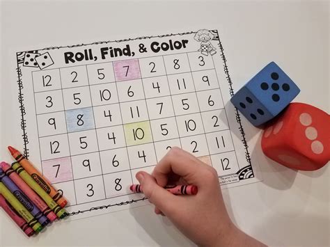dice games  kindergarten math  mcginnis  zizzers