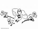 Incredibles Coloring Pages Characters Printable Kids Color Adults Bettercoloring sketch template