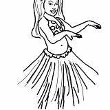 Coloring Hula Girl Pages Precious Moments Wave Hand Her sketch template