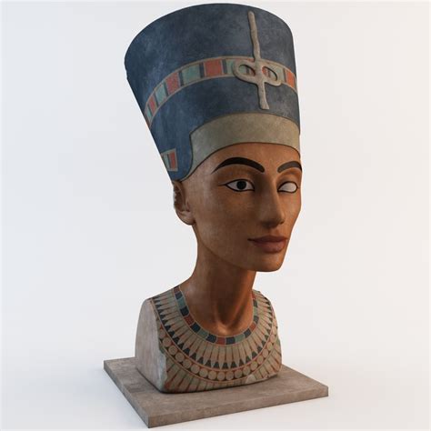 egyptian nefertiti bust 3d model