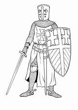 Chevalier Coloriage Croisade Chevaliers Coloriages sketch template