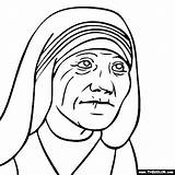 Teresa Mother Coloring Drawing Pages Thecolor Clipartmag sketch template