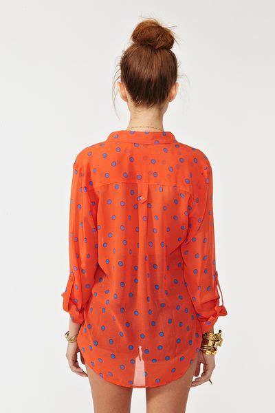 Nasty Gal Hot Spot Blouse In Red Poppy Lyst