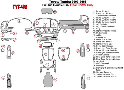 toyota tundra interior parts diagram awesome home