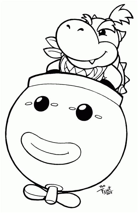 coloring page  bowser junior coloring home