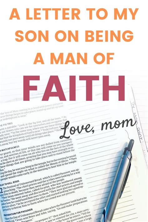 letter   son  faith becase   christian woman  mother