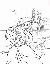 Disney Ariel Coloring Pages Princess Walt Drawing Dress Castle Mermaid Coloriage Princesses Colouring Para Characters Colorear Fanpop Draw Paintingvalley Library sketch template