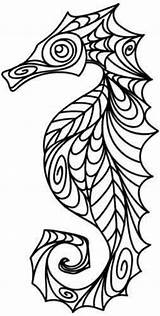 Seahorse Coloring Patterns Quilling Pages Ocean Stencil Embroidery Designs Painting Urban Threads Sea Stencils Life Tattoo Printable Seahorses Template Drawing sketch template