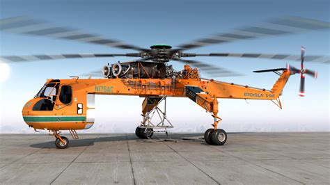 sikorsky   skycrane helicopter model turbosquid