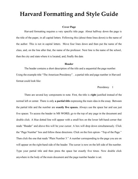 harvard research paper sample harvard formatting  style guide