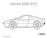 Coloring Pages Cars Gto 1984 Ferrari Print sketch template