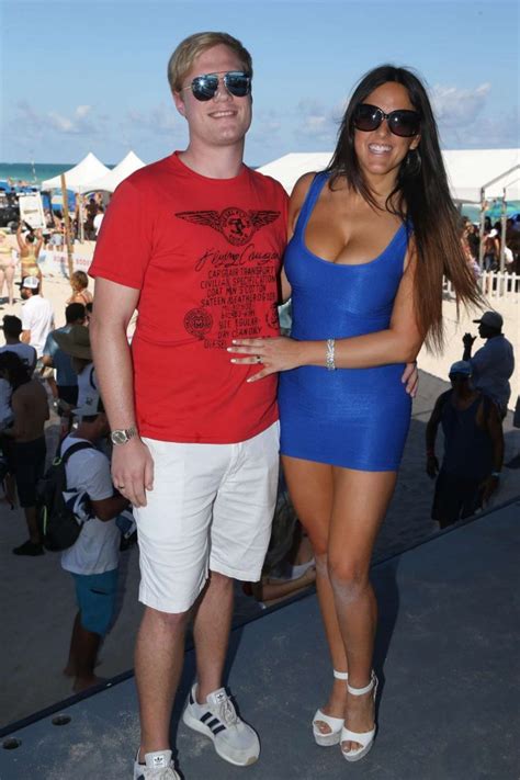 claudia romani in blue mini dress at the beach volleyball tournament in miami gotceleb