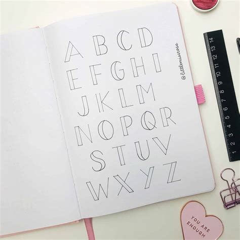 hand lettering alphabet fonts bullet journal hand lettering lettering