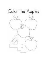 Apples Color Coloring Template Change sketch template
