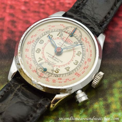wow      dialthis    vintage pierce  button pusher chronograph