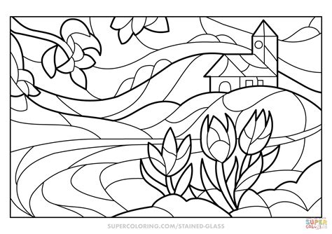 printable coloring pages stained glass chaimilewing
