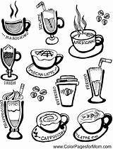 Coffee Coloring Pages Colour Cup Adult Dover Colorpagesformom sketch template