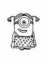 Coloring Despicable Kids Pages Simple Minion sketch template
