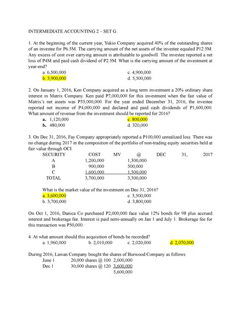 intermediate accounting  answers docx docx intermediate accounting  set