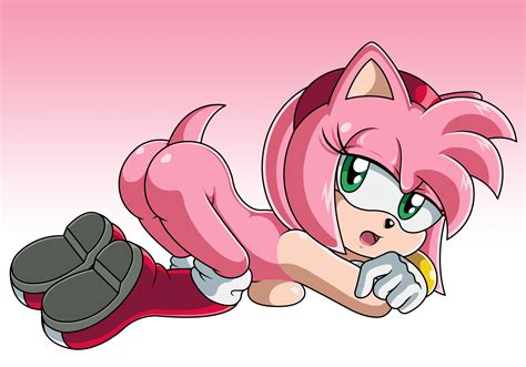 rule 34 amy rose anthro ass boots breasts female furry gloves green