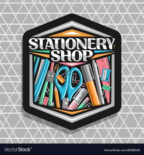 logo  stationery shop royalty  vector image shop logo design