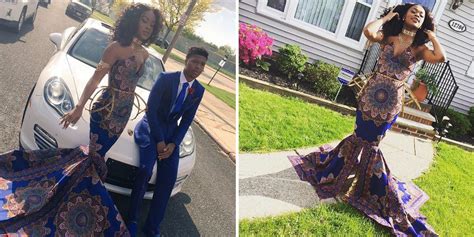 this 18 year old shut down her teacher by wearing this gorgeous african print prom dress