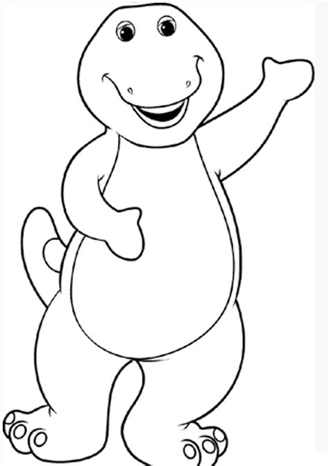 coloring pages happy barney coloring pages  kids