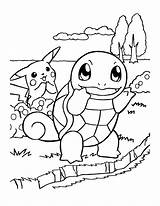 Pikachu Squirtle Kleurplaat Paradijs sketch template